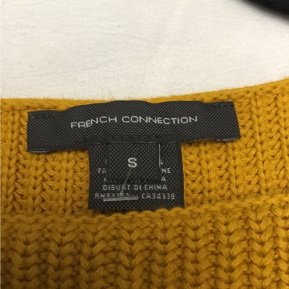 French Connection Mustard Crew Neck Sweater - Picture 3 of 15
